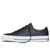 Baskets basses en cuir unisexes One Star Noir/Blanc