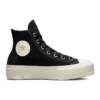Baskets montantes Chuck Taylor All Star à semelle compensée en daim cloutées « Noir »