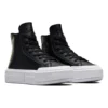 Baskets à semelle compensée Chuck Taylor All Star Cruise Hi « Cuir noir »