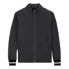 Blouson aviateur à fermeture éclair intégrale, tailles asiatiques « Noir »