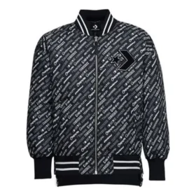 Bomber rembourré AOP, tailles asiatiques « Noir Blanc »