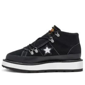 Botte doublée en polaire One Star Semelle épaisse Noir Blanc