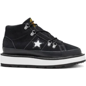 Botte doublée en polaire One Star Semelle épaisse Noir Blanc