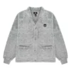 Cardigan en fourrure à poils longs, tailles asiatiques « Gris »