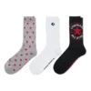 Chaussettes courtes à motifs logo « Black Grey White »