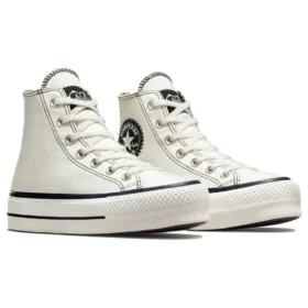 Chaussures Chuck Taylor All Star Lift Platform Hi « Blanc Noir »