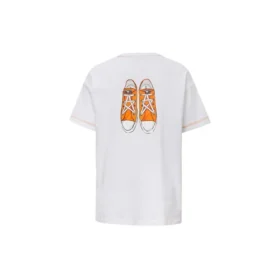 Chaussures en toile Logo imprimé Manches courtes Blanc