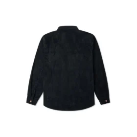 Chemise boutonnée en velours côtelé, tailles asiatiques « Noir » Chemise boutonnée en velours côtelé, tailles asiatiques « Noir »