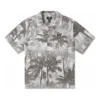 Chemise boutonnée Resort Palm Trees, tailles asiatiques « Black Palm »