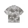 Chemise boutonnée Resort Palm Trees, tailles asiatiques « Black Palm »