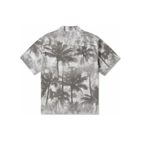 Chemise boutonnée Resort Palm Trees, tailles asiatiques « Black Palm » Chemise boutonnée Resort Palm Trees, tailles asiatiques « Black Palm »