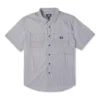 Chemise à boutons en tissu rayé style charpentier, tailles asiatiques « Gris »