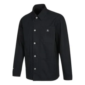 Chemise cargo décontractée à manches longues Converse SS22 pour homme, noir d&rsquo;automne