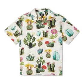 Chemise de vacances imprimée « Desert Sand Cactus Multi » (tailles asiatiques) Chemise de vacances imprimée « Desert Sand Cactus Multi » (tailles asiatiques)