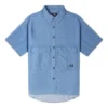 Chemise en chambray haut de gamme, tailles asiatiques « Bleu indigo »