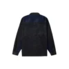Chemise en velours côtelé à blocs de couleur, tailles asiatiques « Navy Black »