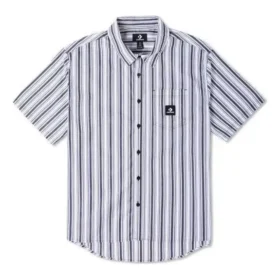 Chemise à manches courtes rayée boutonnée – Tailles asiatiques « Bleu » Chemise à manches courtes rayée boutonnée – Tailles asiatiques « Bleu »