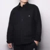 Chemise à manches longues boutonnée avec poches de menuisier, tailles asiatiques « Noir »
