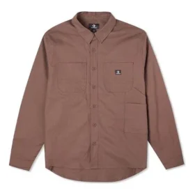 Chemise à manches longues boutonnée avec poches de menuisier, tailles asiatiques « Noix du Brésil » Chemise à manches longues boutonnée avec poches de menuisier, tailles asiatiques « Noix du Brésil »