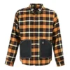 Chemise à manches longues boutonnée en patchwork à carreaux, coupe asiatique « Jaune »
