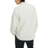 Chemise à manches longues boutonnée en tissu tissé, tailles asiatiques « Blanc »