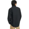 Chemise à manches longues boutonnée en tissu tissé, tailles asiatiques « Noir »