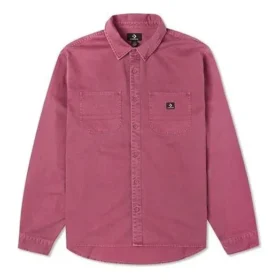 Chemise à manches longues en sergé boutonnée – Tailles asiatiques « Berry » Chemise à manches longues en sergé boutonnée – Tailles asiatiques « Berry »