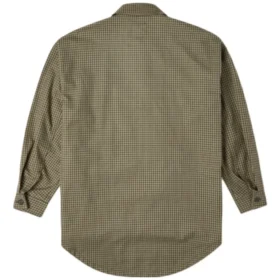 Chemise oversize tissée à poches – Tailles asiatiques « Vert olive »