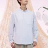 Chemise Oxford à rayures, tailles asiatiques « Vapor Violet »