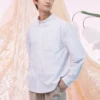 Chemise Oxford à rayures, tailles asiatiques « Vapor Violet »