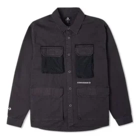 Chemise tissée confortable et fonctionnelle, tailles asiatiques « Noir »