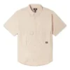 Chemise tissée haut de gamme Tailles asiatiques « Beige »