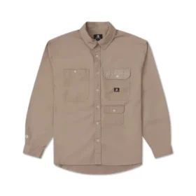 Chemise tissée YOTD, tailles asiatiques « Tan »