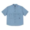 Chemise utilitaire en denim avec logo Asia Sizing « LT Retro Blue »