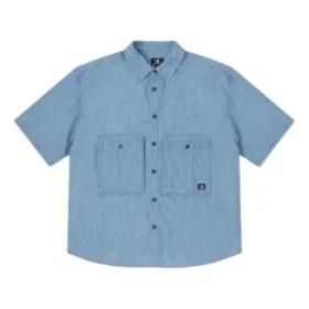 Chemise utilitaire en denim avec logo Asia Sizing « LT Retro Blue »