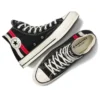 Chuck 70 Archival Stripes « Noir Blanc Rouge »