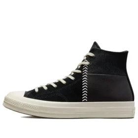 Chuck 70 Crafted Leather High « Black Egret »