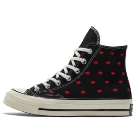 Chuck 70 Embroidered Lips High « Love Me – Black »