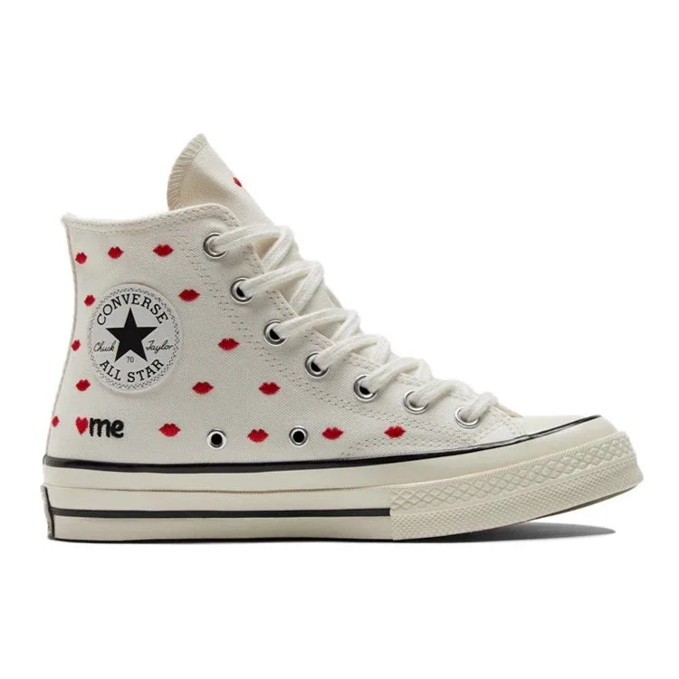 Chuck 70 Embroidered Lips High « Love Me – Vintage White » Chuck 70 Embroidered Lips High « Love Me – Vintage White »