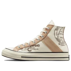 Chuck 70 à empiècements en cuir « Egret Champagne Tan »
