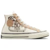 Chuck 70 à empiècements en cuir « Egret Champagne Tan »