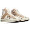 Chuck 70 à empiècements en cuir « Egret Champagne Tan »