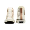 Chuck 70 à empiècements en cuir « Egret Champagne Tan »