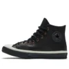 Chuck 70 HI « Cuir noir et blanc »