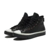 Chuck 70 HI « Cuir noir et blanc »