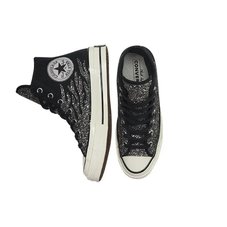 Chuck 70 High « Archival Glitter Flame – Black Egret » Chuck 70 High « Archival Glitter Flame – Black Egret »