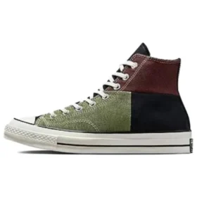 Chuck 70 High « Crafted Patchwork – Vert Trolled / Marron Earth »