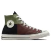 Chuck 70 High « Crafted Patchwork – Vert Trolled / Marron Earth »