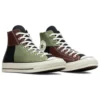 Chuck 70 High « Crafted Patchwork – Vert Trolled / Marron Earth »
