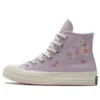 Chuck 70 High « Imprimé floral brodé – Améthyste pâle »